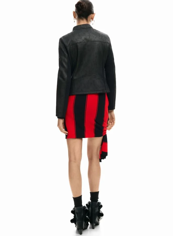 Desigual Black Mandarin Collar Jacket for Women | Best Price UAE